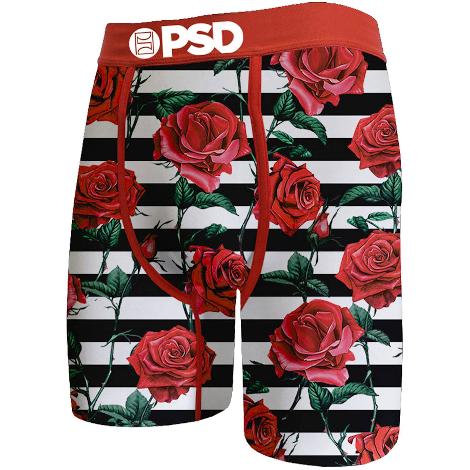 PSD Striped Roses Mix Boxer Men's Bottom Unde-321180054 PSD Striped Roses Mix Boxer Men's Bottom Unde-321180054