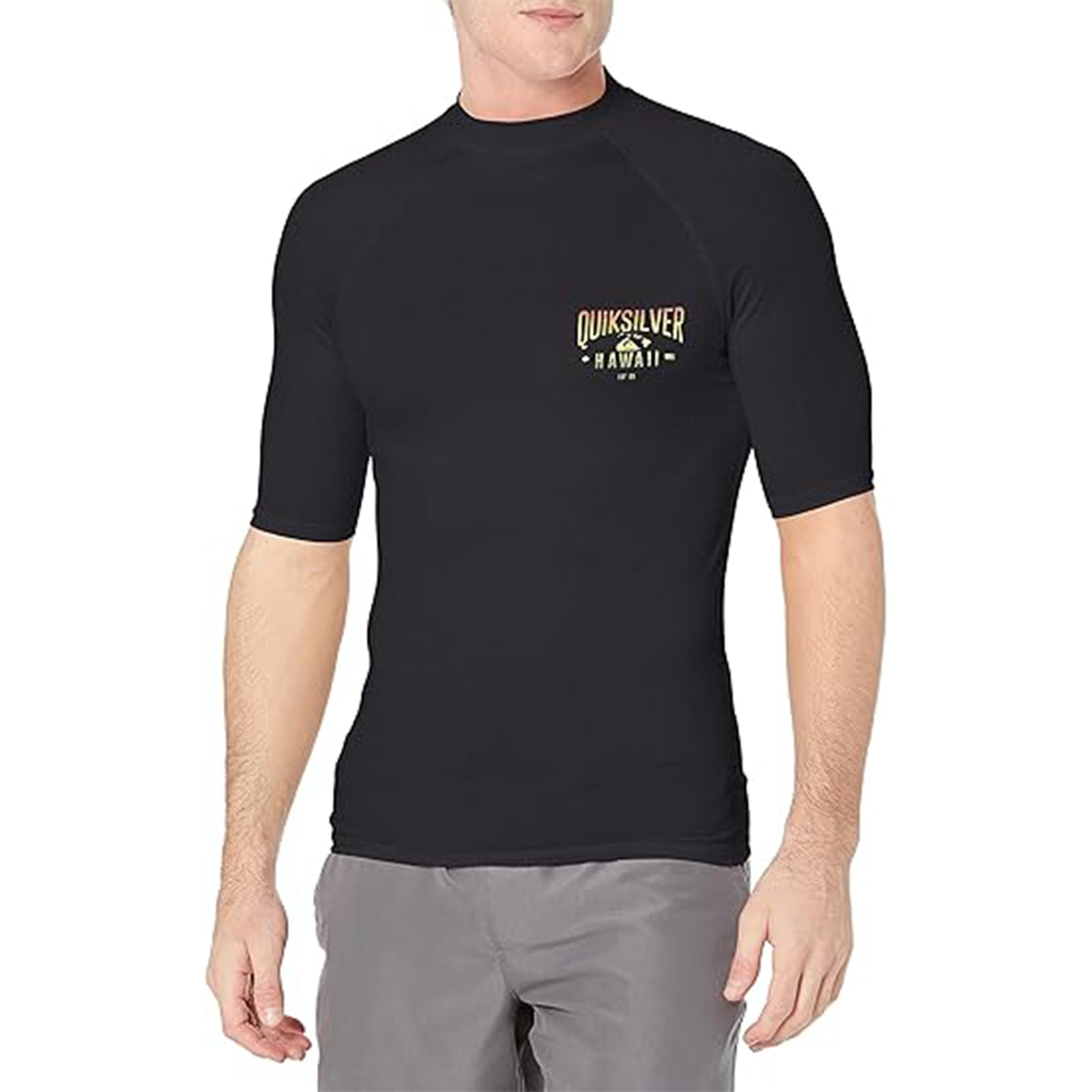 Quiksilver Standard KONA Way Men's Shorts-Sleeve Rashguard Suit-EQYWR03193 Quiksilver Standard KONA Way Men's Shorts-Sleeve Rashguard Suit-EQYWR03193