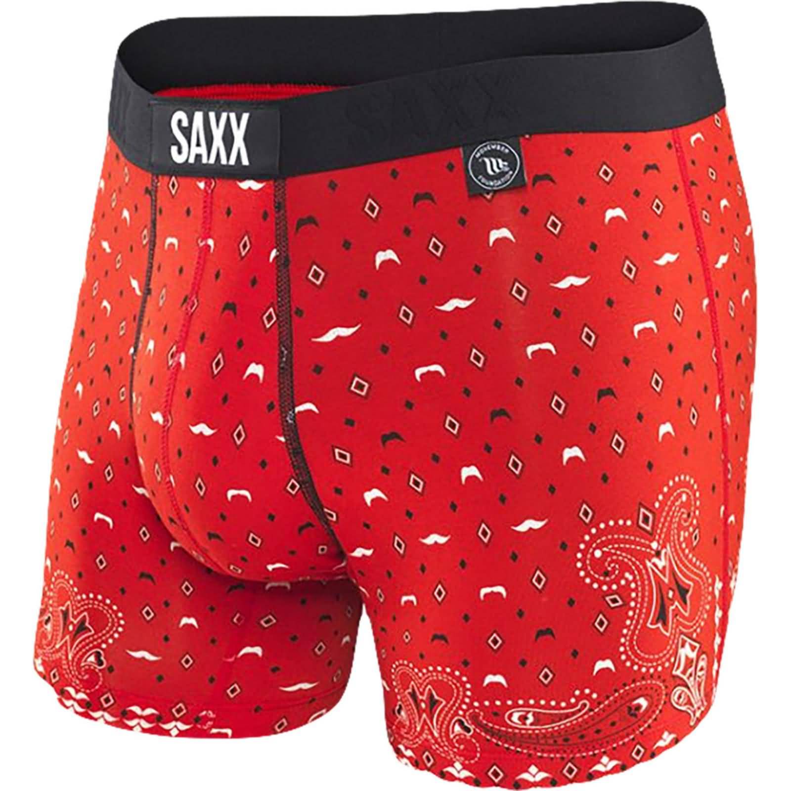 Saxx Vibe Movember Stache Boxer Men's Bottom Underwear-SXBM35 Saxx Vibe Movember Stache Boxer Men's Bottom Underwear-SXBM35