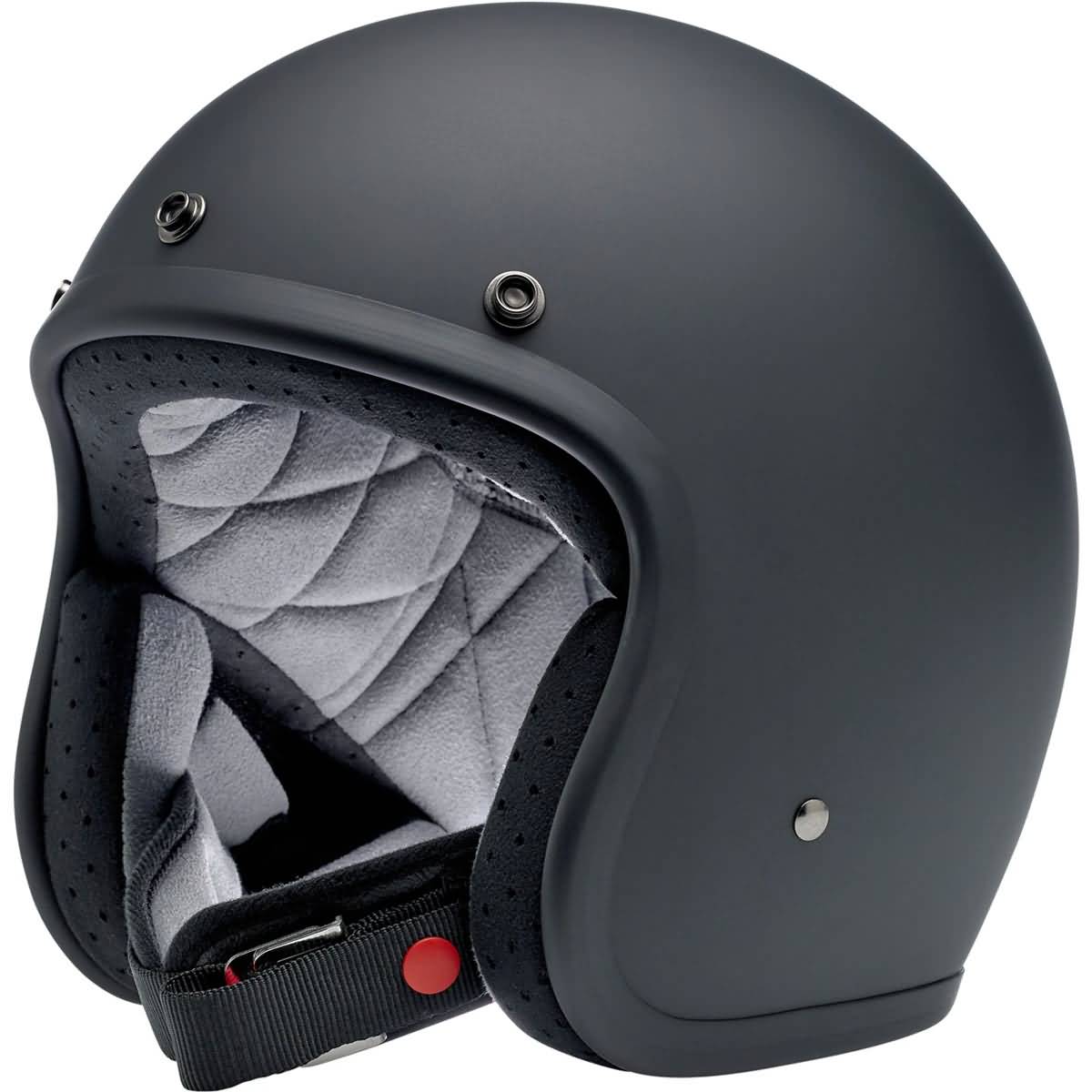 Biltwell Bonanza Flat Adult Cruiser Helmets-BH-BLK-FL-DOT Biltwell Bonanza Flat Adult Cruiser Helmets-BH-BLK-FL-DOT
