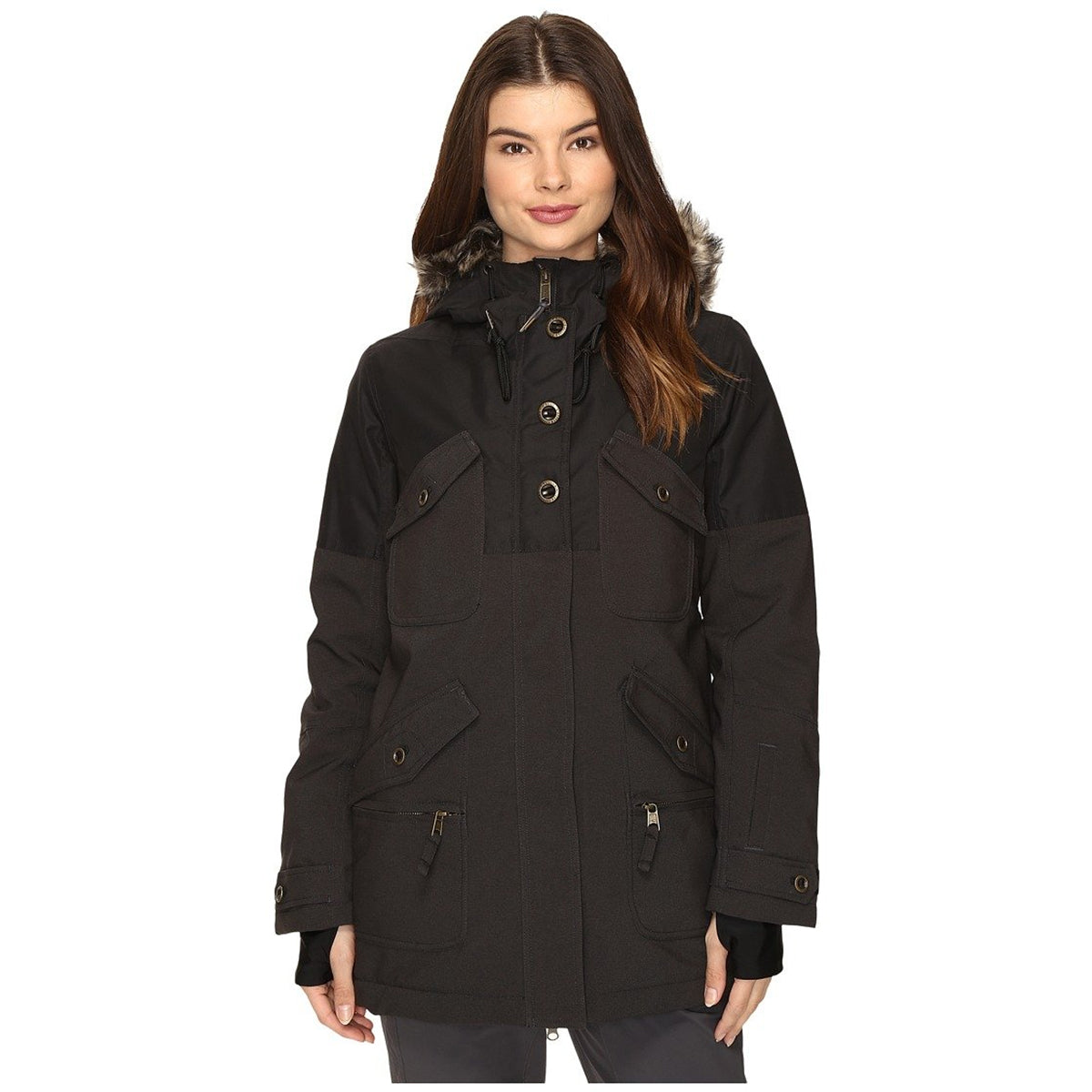 O'Neill Clip Women's Snow Jackets - Black Out O'Neill Clip Women's Snow Jackets - Black Out
