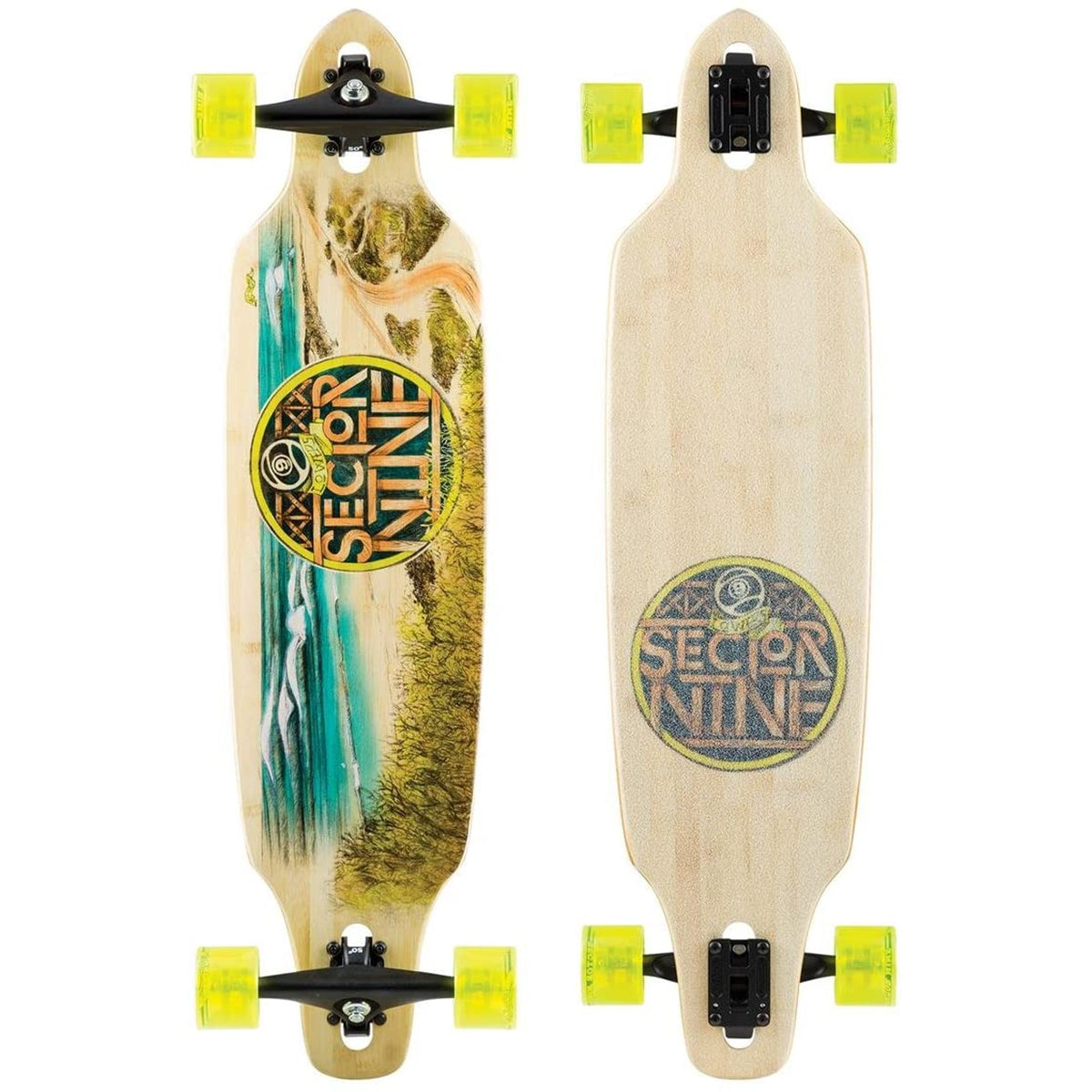 Sector 9 Mini Lookout Bamboo Drop Through Complete Longboards-BBS165C Sector 9 Mini Lookout Bamboo Drop Through Complete Longboards-BBS165C