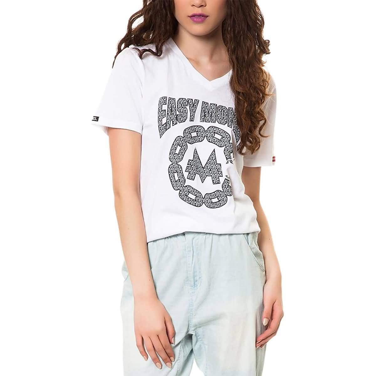 Crooks & Castles Easy Money V-Neck Women's Short-Sleeve Shirts-CL1390718 Crooks & Castles Easy Money V-Neck Women's Short-Sleeve Shirts-CL1390718