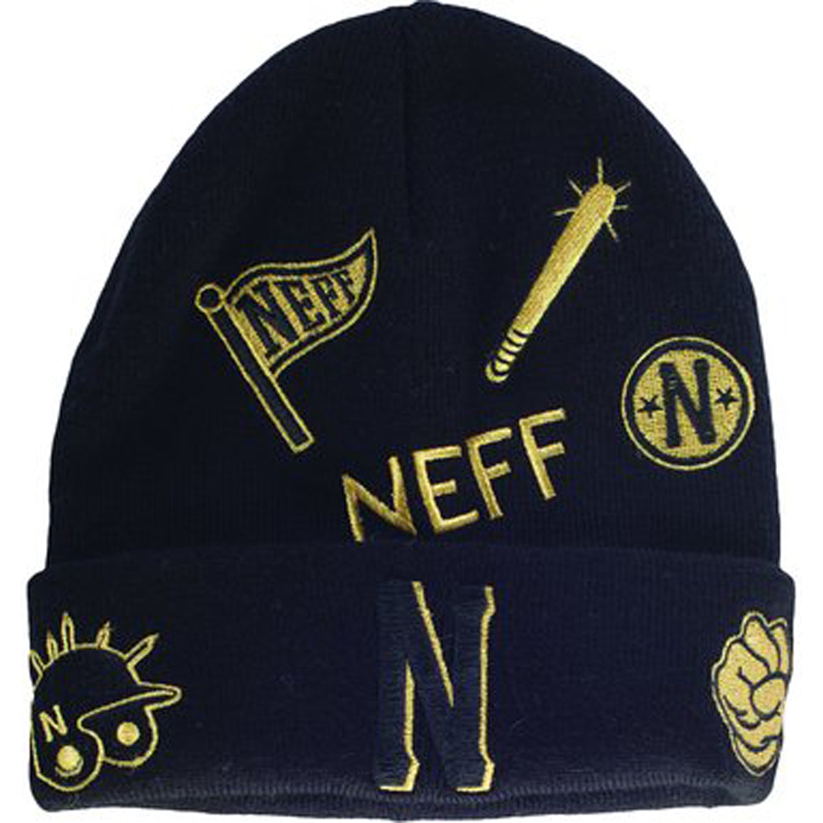 Neff Sportmanship Men's Beanie Hats - Black/Gold