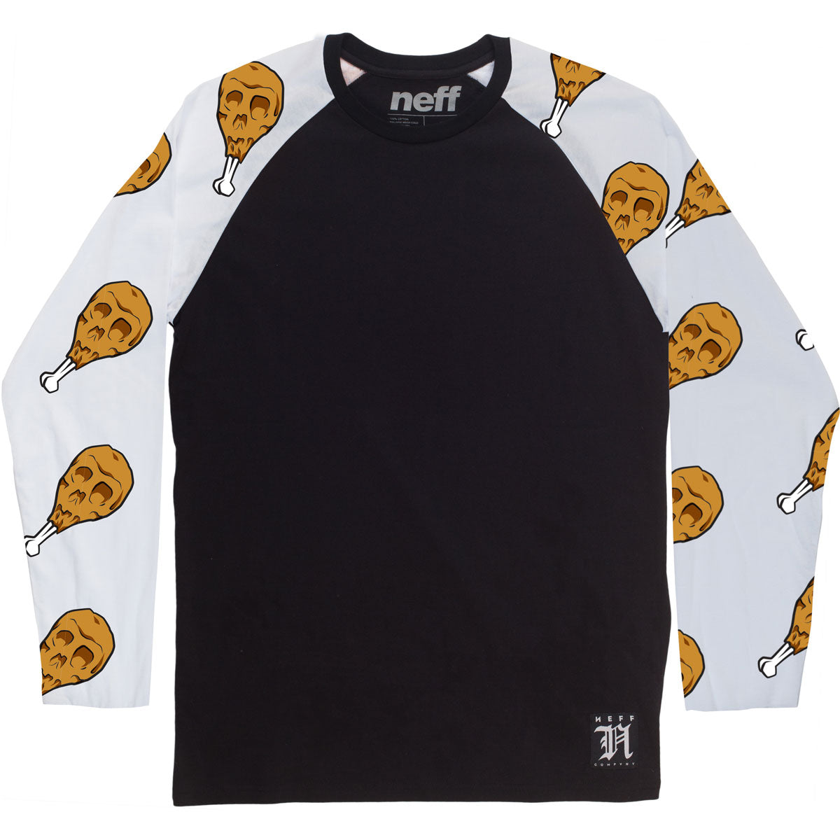 Neff Killer Raglan Men's Long-Sleeve Shirts - Black Neff Killer Raglan Men's Long-Sleeve Shirts - Black