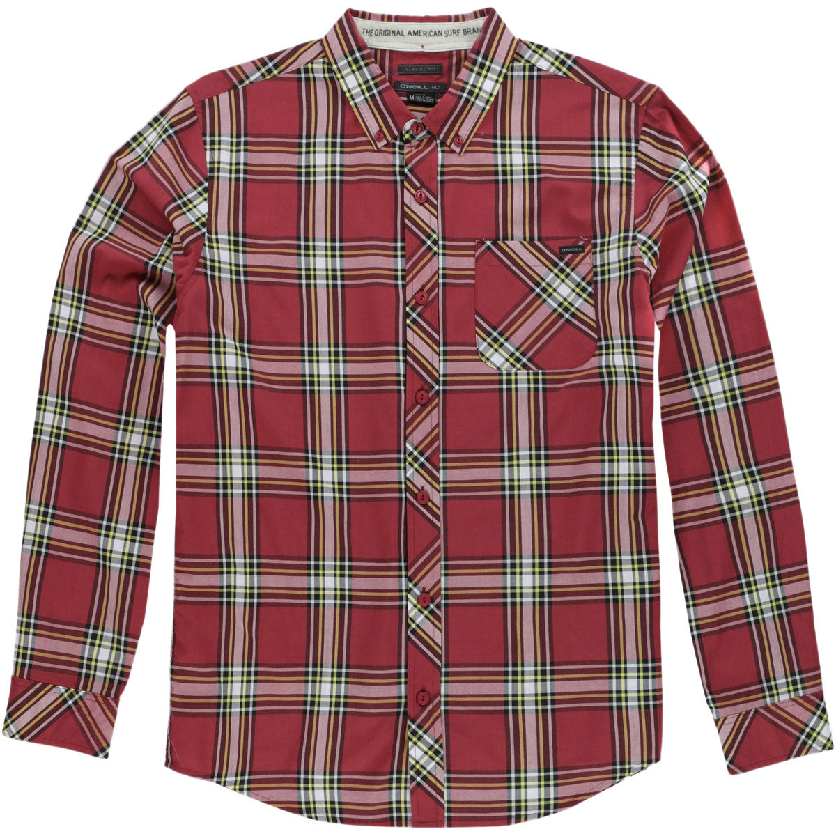 O'Neill Headliners Men's Button Up Long-Sleeve Shirts - Wine O'Neill Headliners Men's Button Up Long-Sleeve Shirts - Wine