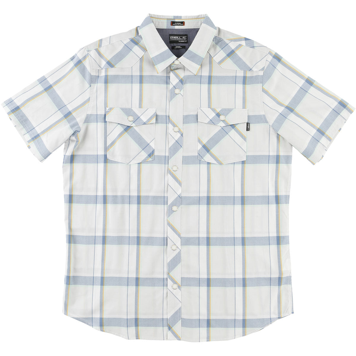 O'Neill Barrett Men's Button Up Short-Sleeve Shirts - Fog White O'Neill Barrett Men's Button Up Short-Sleeve Shirts - Fog White