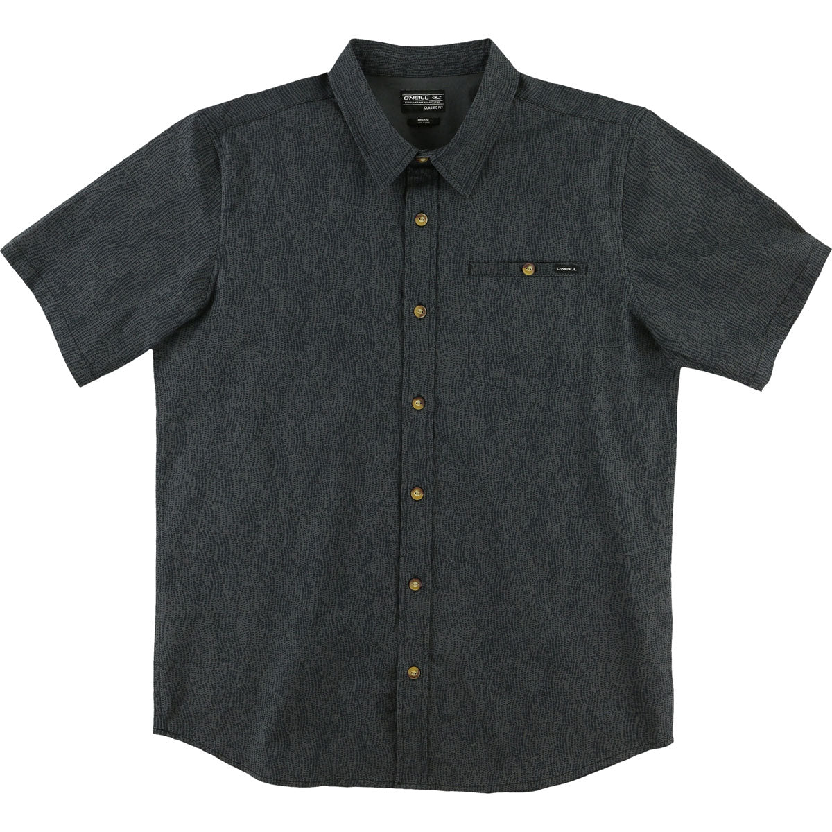 O'Neill Ellipsis Men's Button Up Short-Sleeve Shirts - Black O'Neill Ellipsis Men's Button Up Short-Sleeve Shirts - Black