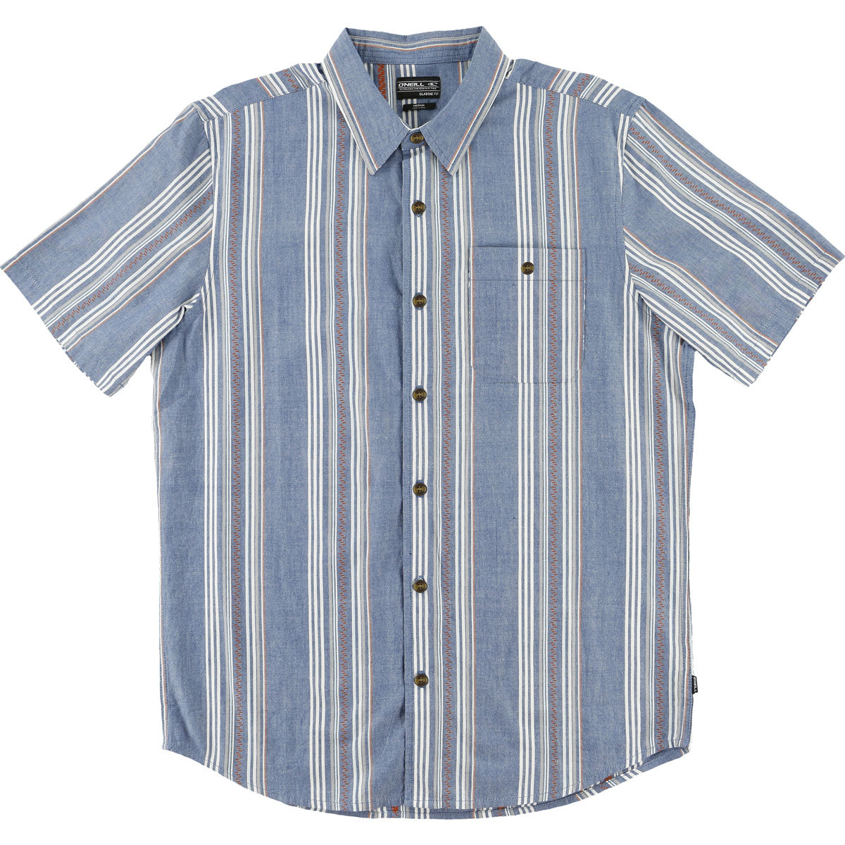 O'Neill Gilmour Men's Button Up Short-Sleeve Shirts - Blue O'Neill Gilmour Men's Button Up Short-Sleeve Shirts - Blue