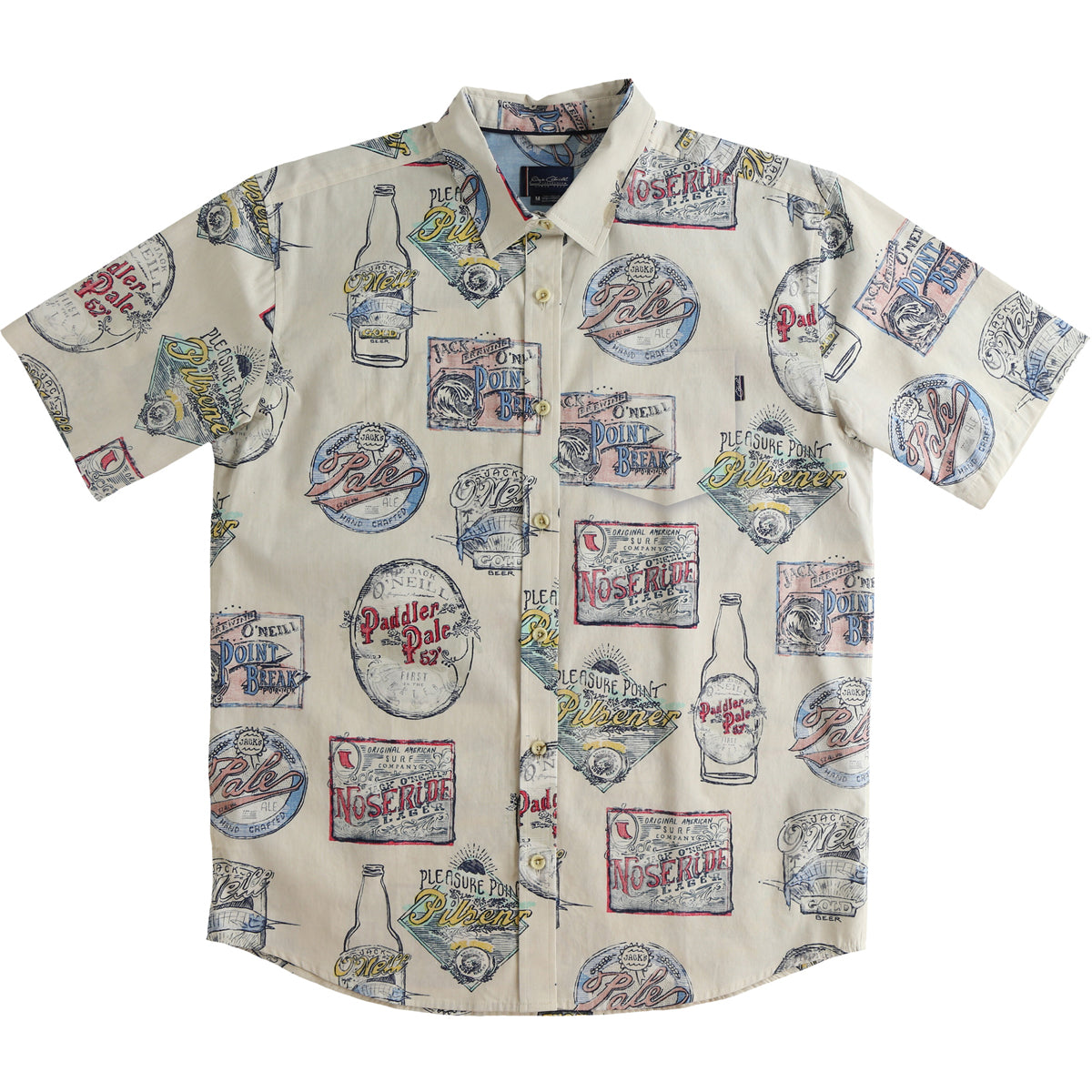 O'Neill Jack O'Neill Crafted Men's Button Up Short-Sleeve Shirts - Eggshell O'Neill Jack O'Neill Crafted Men's Button Up Short-Sleeve Shirts - Eggshell
