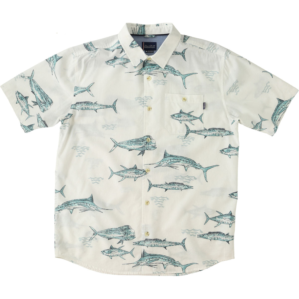 O'Neill Jack O'Neill Fish N Chips Men's Button Up Short-Sleeve Shirts - White O'Neill Jack O'Neill Fish N Chips Men's Button Up Short-Sleeve Shirts - White