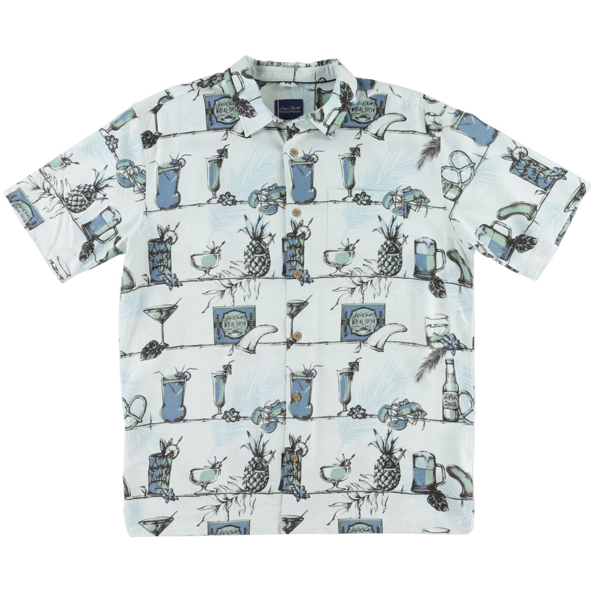 O'Neill Jack O'Neill Home Bru Men's Button Up Short-Sleeve Shirts - Ice Blue O'Neill Jack O'Neill Home Bru Men's Button Up Short-Sleeve Shirts - Ice Blue