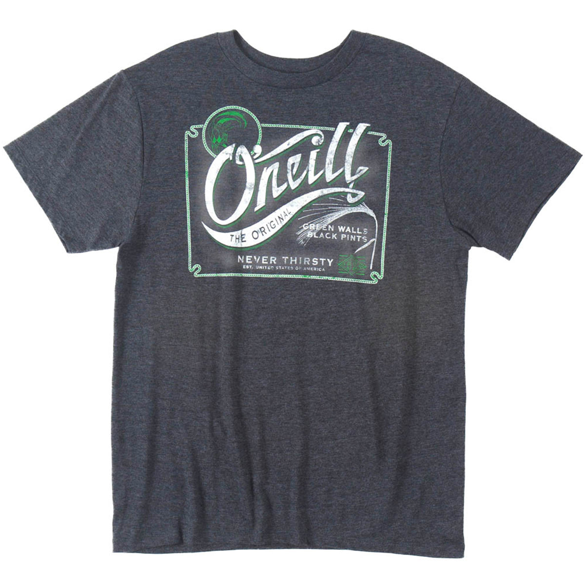 O'Neill On Tap Men's Short-Sleeve Shirts - Heather Black O'Neill On Tap Men's Short-Sleeve Shirts - Heather Black