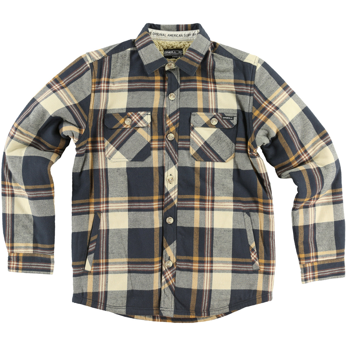 O'Neill Brawn Sherpa Youth Boys Button Up Long-Sleeve Shirts - Dark Stone O'Neill Brawn Sherpa Youth Boys Button Up Long-Sleeve Shirts - Dark Stone