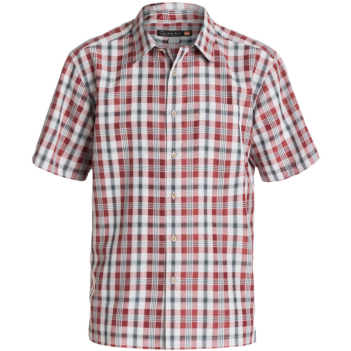 Quiksilver Westbrook Men's Button Up Short-Sleeve Shirts - Burnt Henna