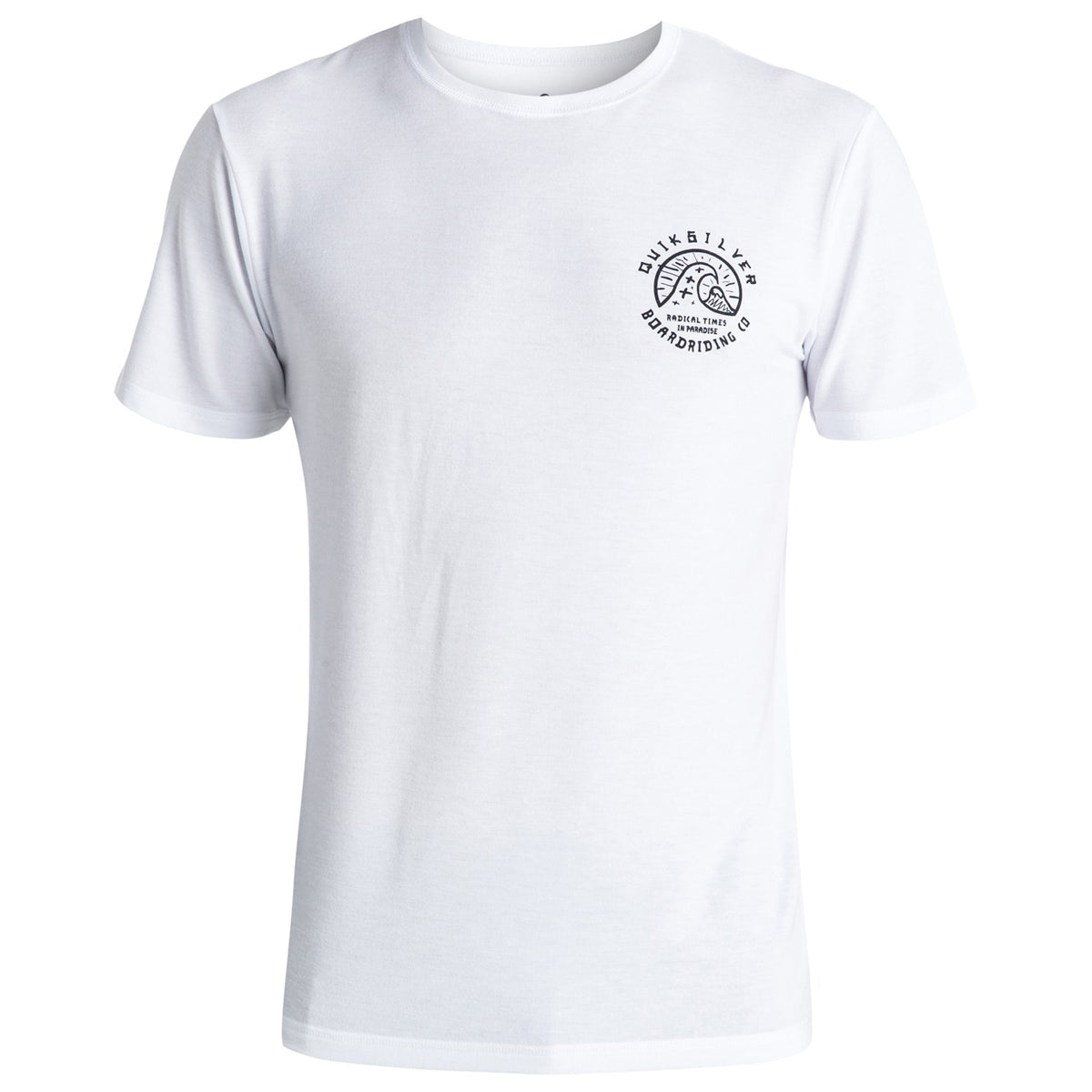 Quiksilver Faded T-Shirt Men's Short-Sleeve Rashguard Suits - White Quiksilver Faded T-Shirt Men's Short-Sleeve Rashguard Suits - White