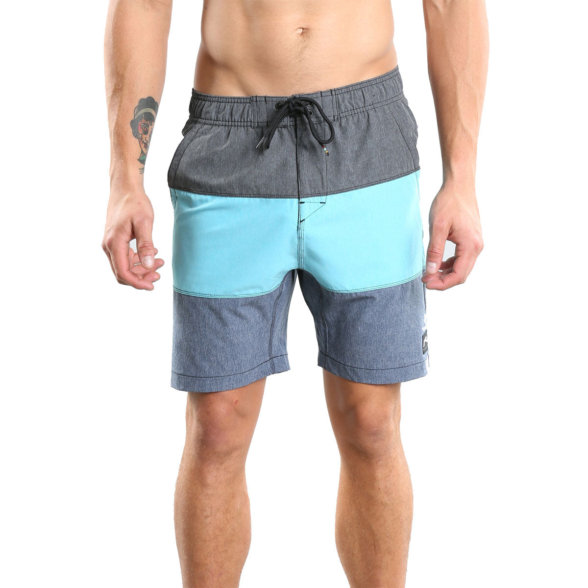 Rusty Tri Hooked Marle Elastic Men's Boardshort Shorts - Maui Blue Rusty Tri Hooked Marle Elastic Men's Boardshort Shorts - Maui Blue
