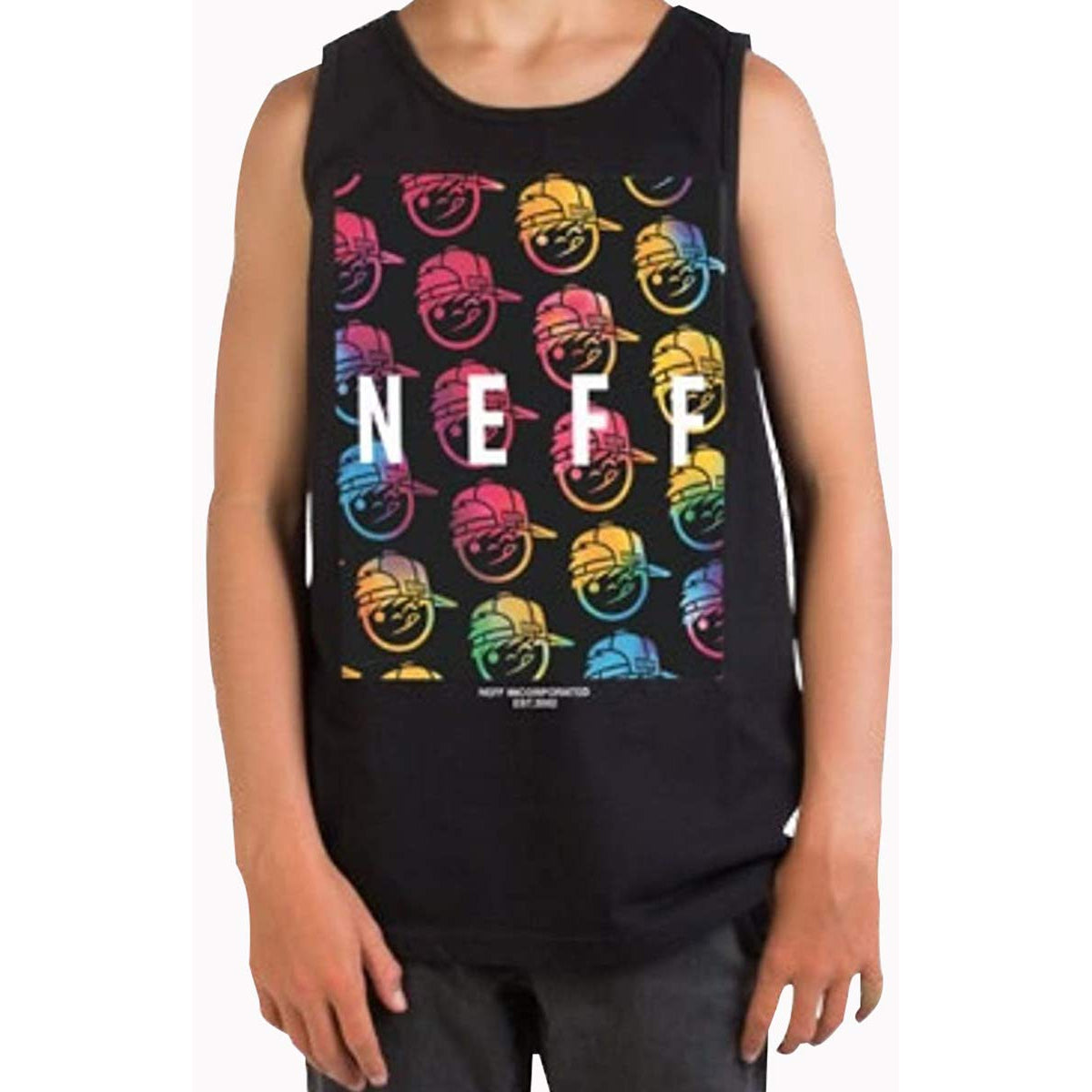 Neff Rosewood Youth Boys Tank Shirts - Black Neff Rosewood Youth Boys Tank Shirts - Black