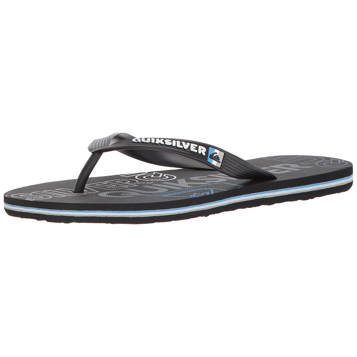 Quiksilver Molokai Nitro Men's Sandal Footwear - Black/Black/Blue Quiksilver Molokai Nitro Men's Sandal Footwear - Black/Black/Blue