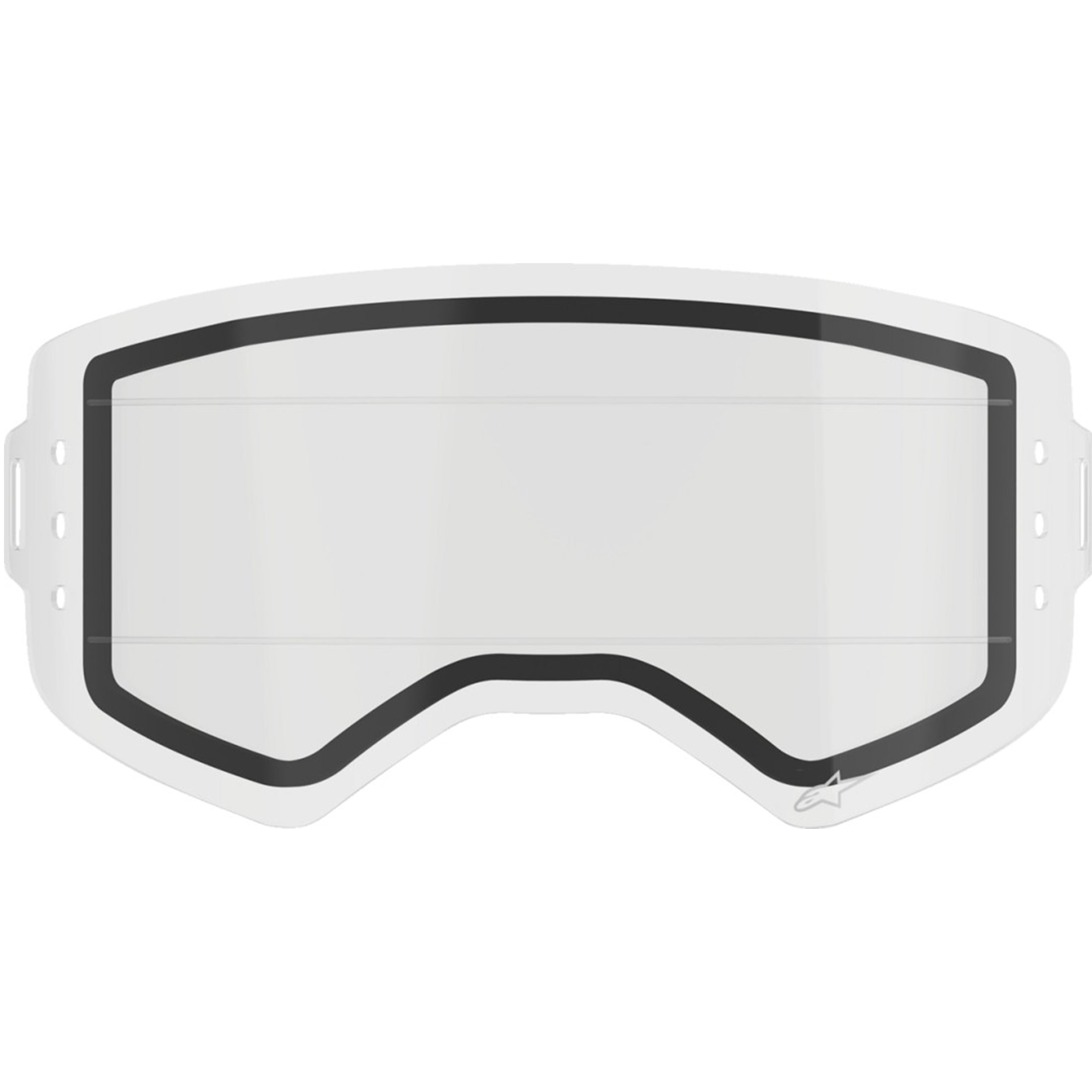 Alpinestars Supertech Wide Vision Roll-Off Dual Pane Replacement Lens Goggles Accessories-2602