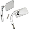 Biltwell Utility Rectangle Side View Mirror Pair w/Perch Mount Motorcycle Accessories