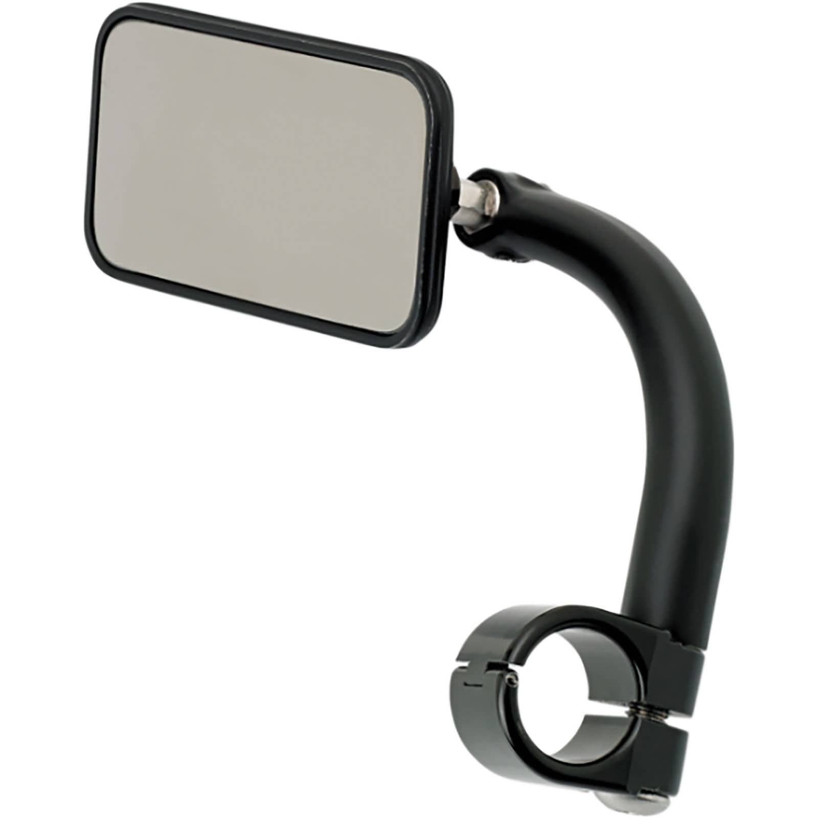 Biltwell Utility Rectangle Side View Mirror w/Clamp-On Mount 1" Motorcycle Accessories-0640