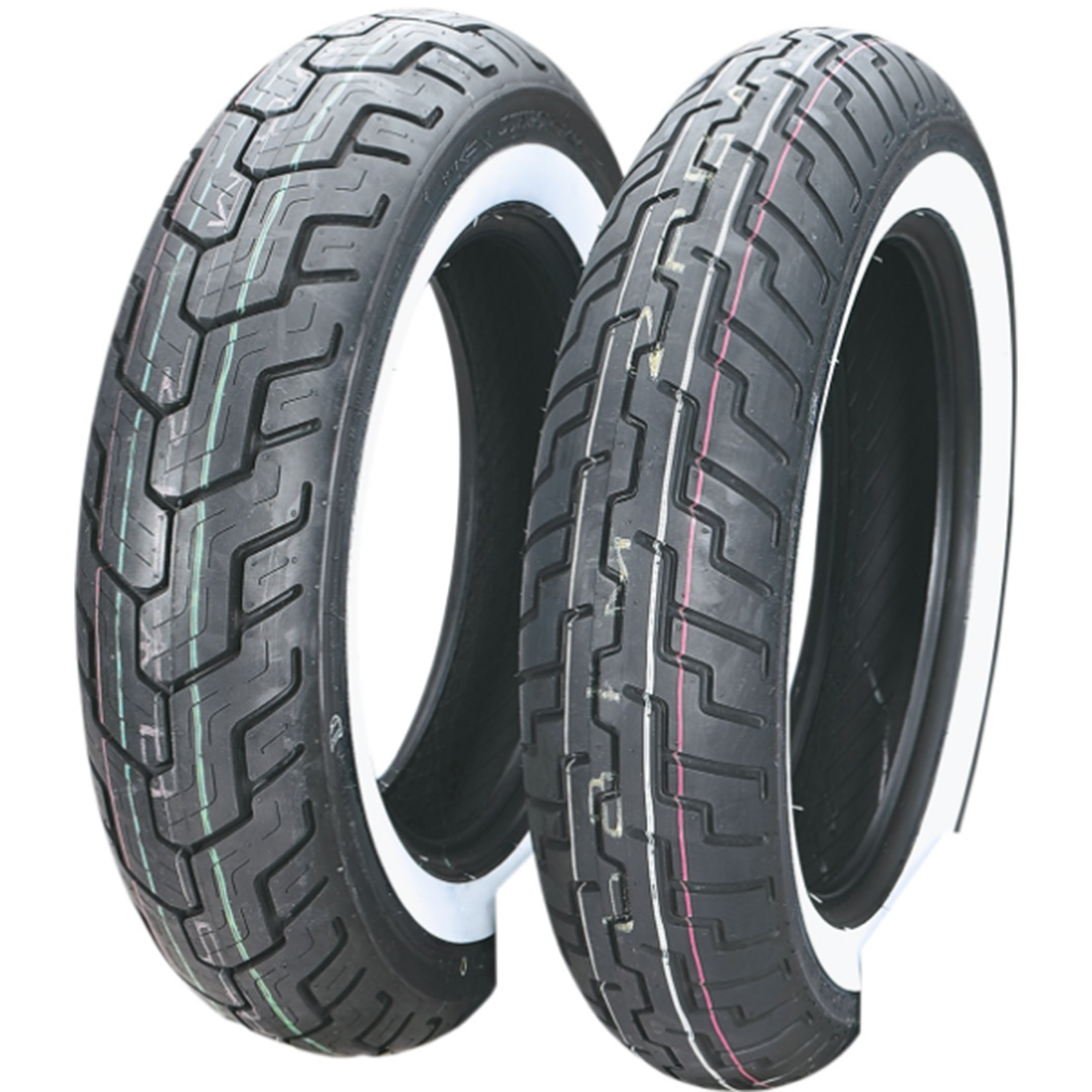 Dunlop D404 Wide Whitewall 15" Rear Street Tires-32NM
