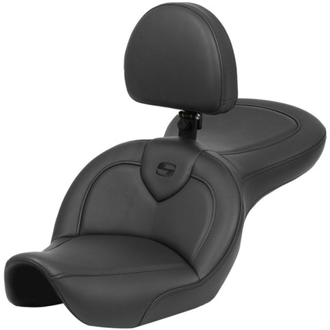 Saddlemen 1996-2003 FXDWG Dyna Wide Glide RoadSofa Seat with Drivers Backrest Motorcycle Accessories