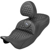 Saddlemen 2008-2024 FLHR, FLHT, FLHX & FLTR RoadSofa HC Ext. Reach Seat with Drivers Backrest Motorcycle Accessories