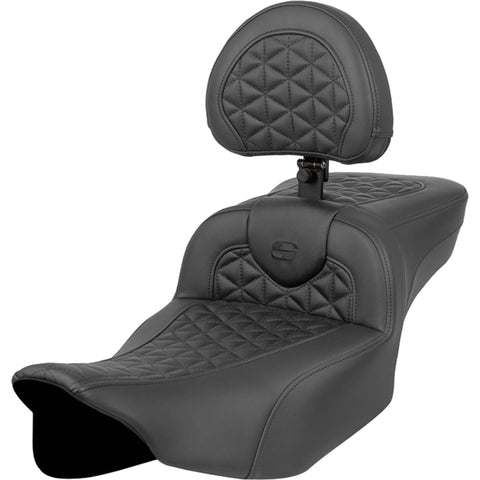 Saddlemen 2024-26 Road Glide / Street Glide | 2023-26 CVO Road Glide / Street Glide RoadSofa Ext. Reach Tri-Gripper Seat w/Driver's Backrest Motorcycle Accessories
