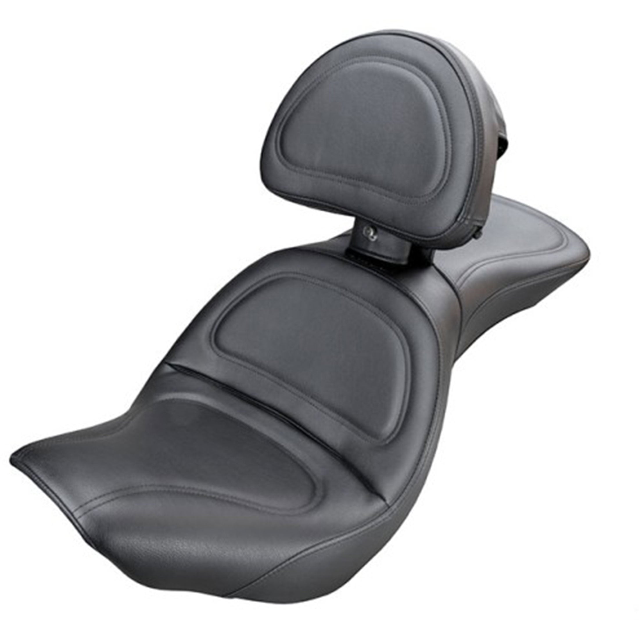Saddlemen 2006-09 FXST/B/S Standard, 2007-17 FLSTF/B/S Fatboy Explorer Ultimate Comfort Seat with Driver's Backrest Motorcycle Accessories-0802