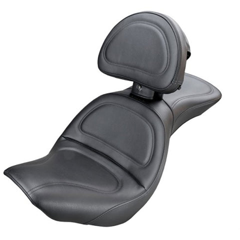 Saddlemen 2006-09 FXST/B/S Standard, 2007-17 FLSTF/B/S Fatboy Explorer Ultimate Comfort Seat with Driver's Backrest Motorcycle Accessories