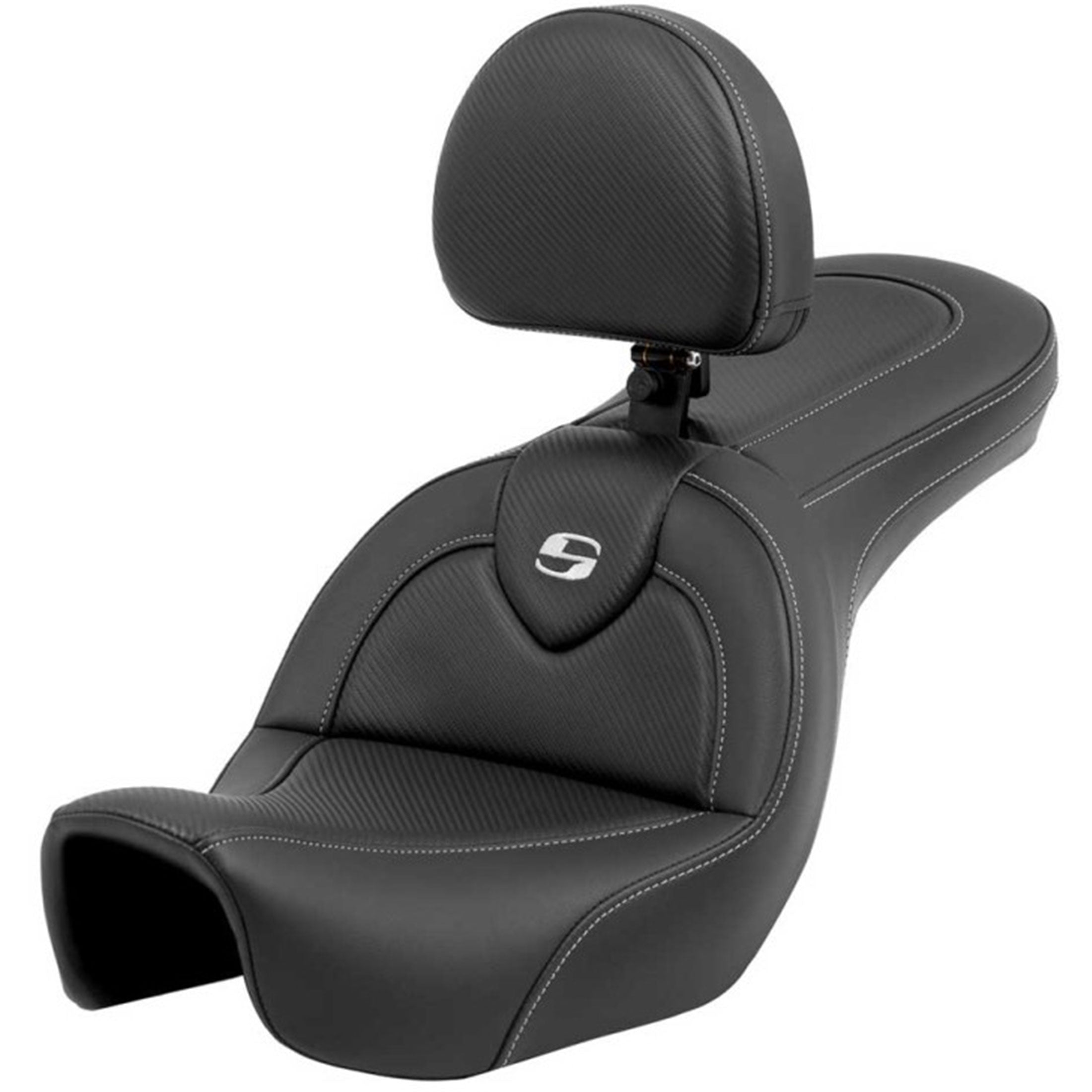 Saddlemen 2006-2017 FXD, FXDWG, FLD Dyna RoadSofa CF Seat with Driver's Backrest Motorcycle Accessories-0803