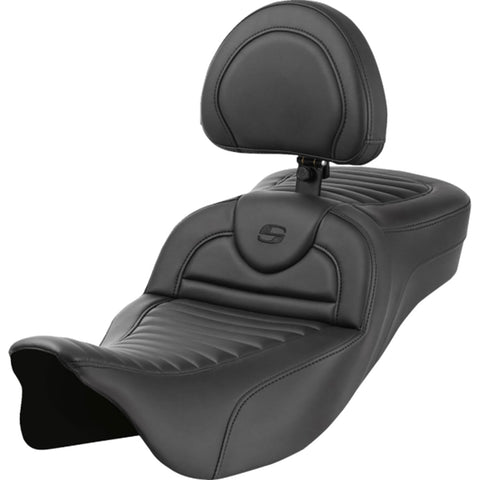 Saddlemen 2008-2024 FLHR, FLHT, FLHX & FLTR Extended Reach Roadsofa TR Seat with Driver's Backrest Motorcycle Accessories