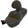 Saddlemen 2008-2024 FLHR, FLHT, FLHX & FLTR Roadsofa DS Seat w/Drivers Backrest Motorcycle Accessories