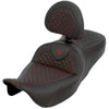 Saddlemen 2008-2024 FLHR, FLHT, FLHX & FLTR Roadsofa DS Seat w/Drivers Backrest Motorcycle Accessories