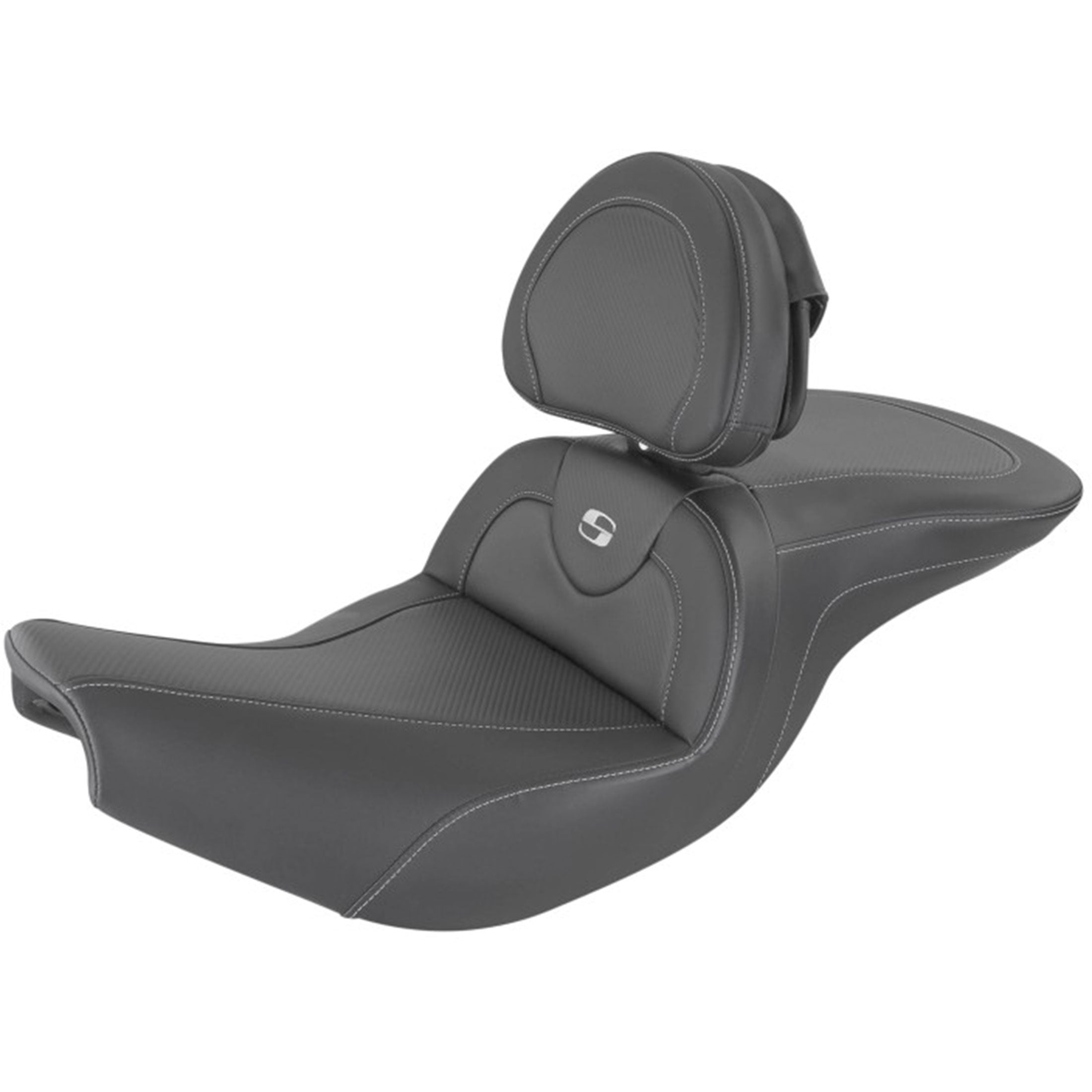 Saddlemen 2014-2025 Chieftain/Springfield/Roadmaster/2014-20 Chief Roadsofa CF Seat with Drivers Backrest Motorcycle Accessories-0810