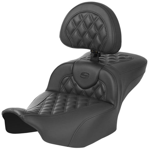 Saddlemen 2024-25 Road Glide / Street Glide, 2023-25 CVO Road Glide / Street Glide RoadSofa CF LS Ext Reach Seat with Driver Backrest Motorcycle Accessories