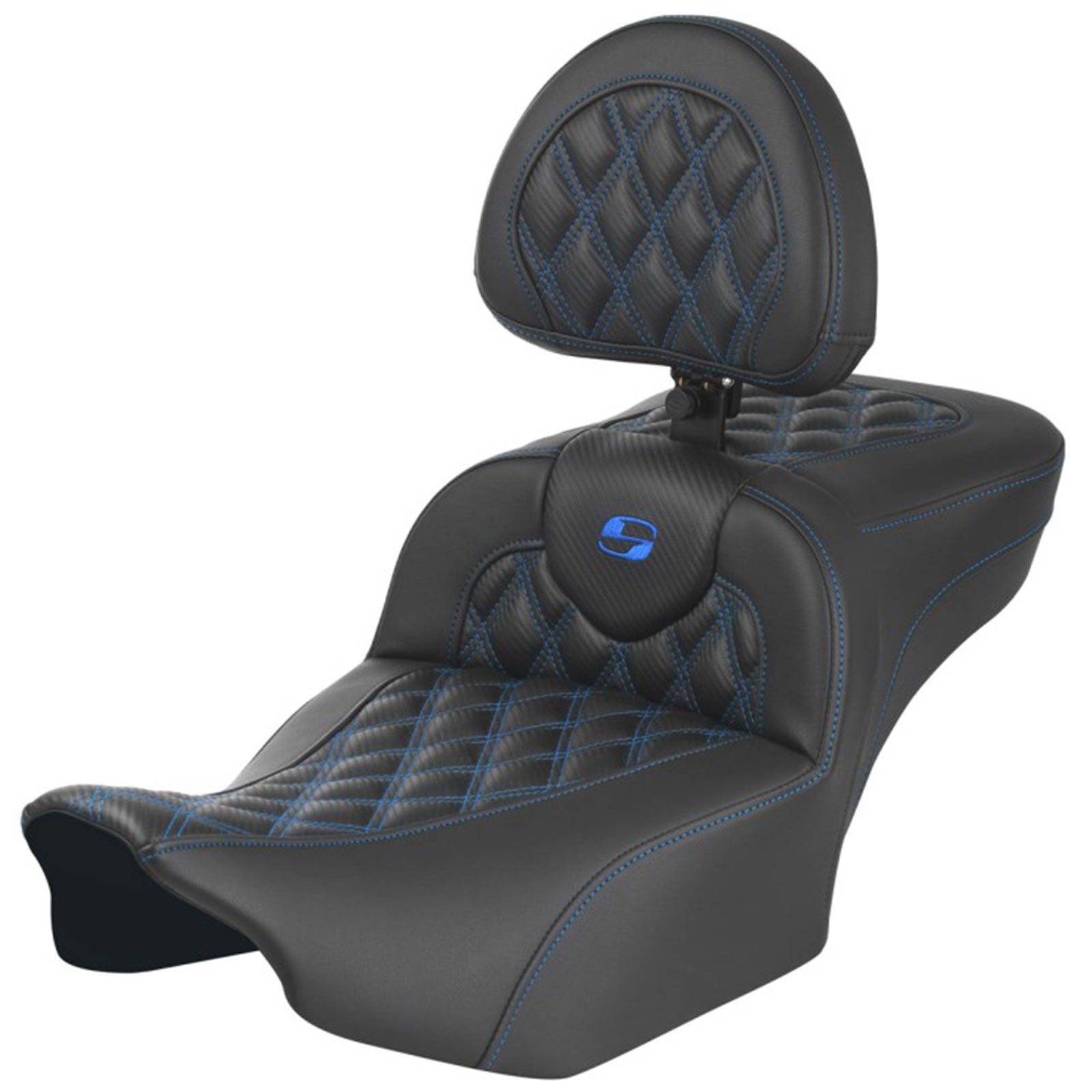 Saddlemen 2024-25 Road Glide / Street Glide, 2023-25 CVO Road Glide / Street Glide RoadSofa CF LS Ext Reach Seat with Driver Backrest Motorcycle Accessories-0801