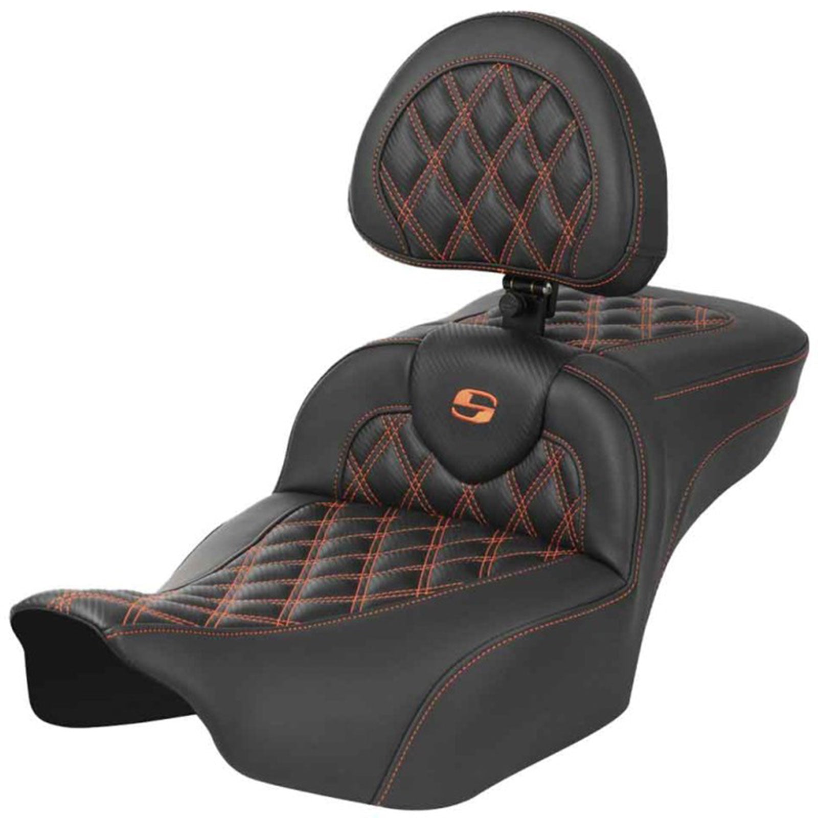 Saddlemen 2024-25 Road Glide / Street Glide, 2023-25 CVO Road Glide / Street Glide RoadSofa CF LS Ext Reach Seat with Driver Backrest Motorcycle Accessories-0801