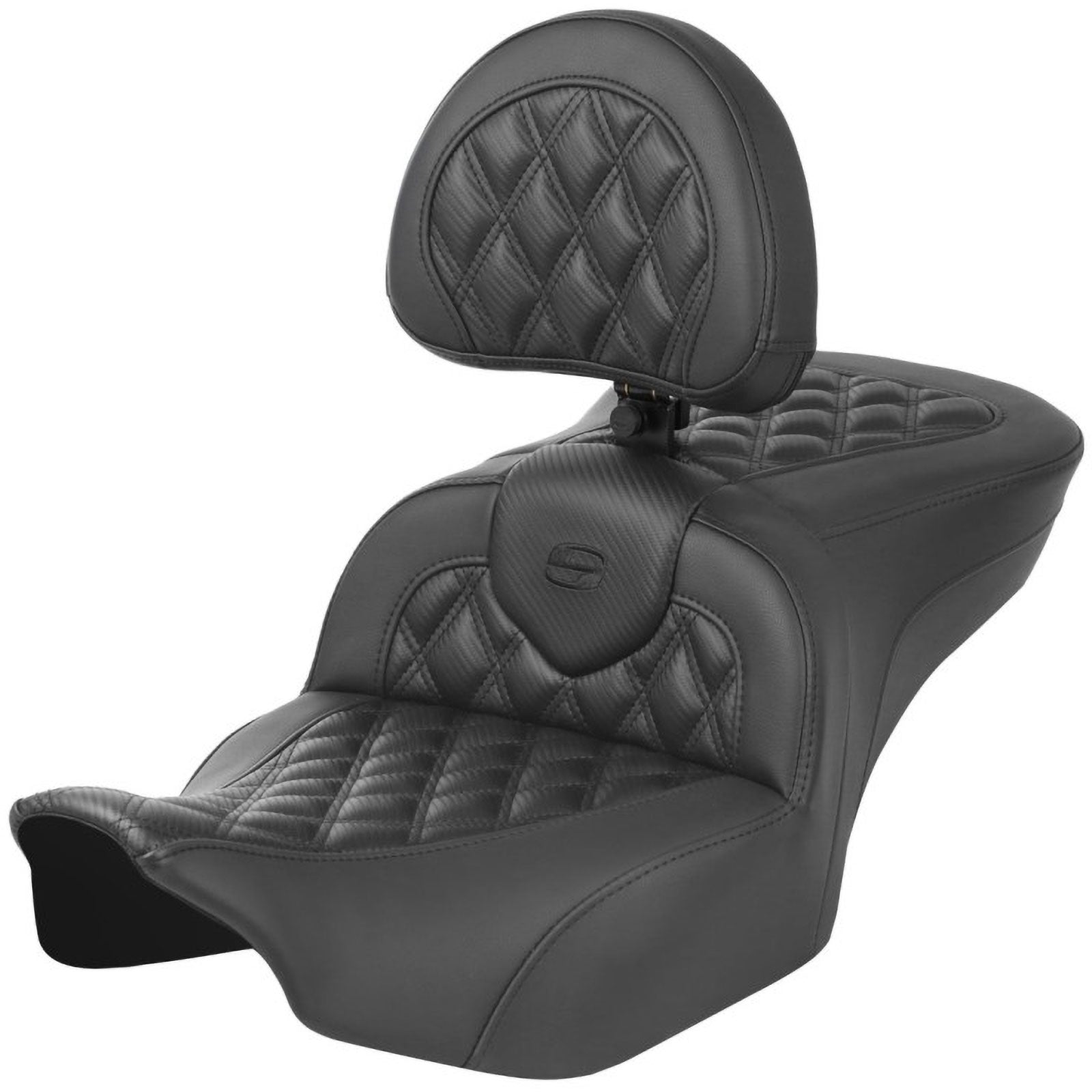 Saddlemen 2024-25 Road Glide / Street Glide, 2023-25 CVO Road Glide / Street Glide RoadSofa CF LS Seat with Drivers Backrest Motorcycle Accessories-0801