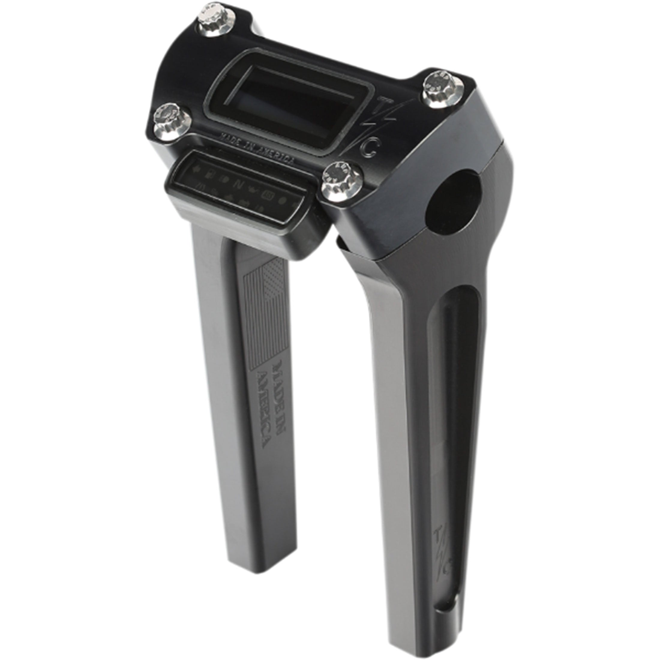 Thrashin Supply 8" Straight Thrashin OG Handlebar Risers Harley-Davidson Cruiser Motorcycle Accessories - Black