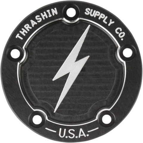 Thrashin Supply Twin Cam 5-Hole Dished Points Cover Harley-Davidson Cruiser Motorcycle Accessories