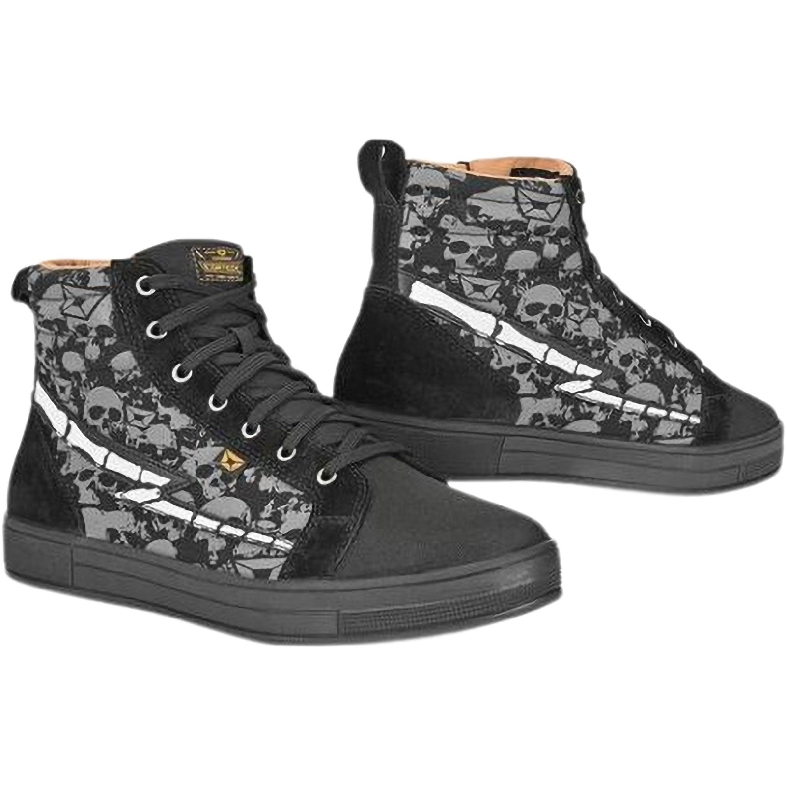 Cortech Slayer Canvas Skulls Men's Street Boots-8515