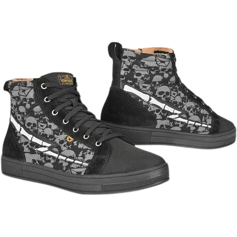 Cortech Slayer Canvas Skulls Shoes Men's Street Boots