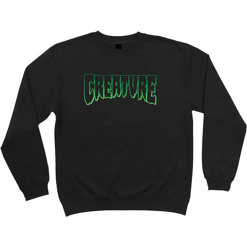 Creature Logo Outline Crew Neck Midweight Men's Sweater Sweatshirts (Brand New)
