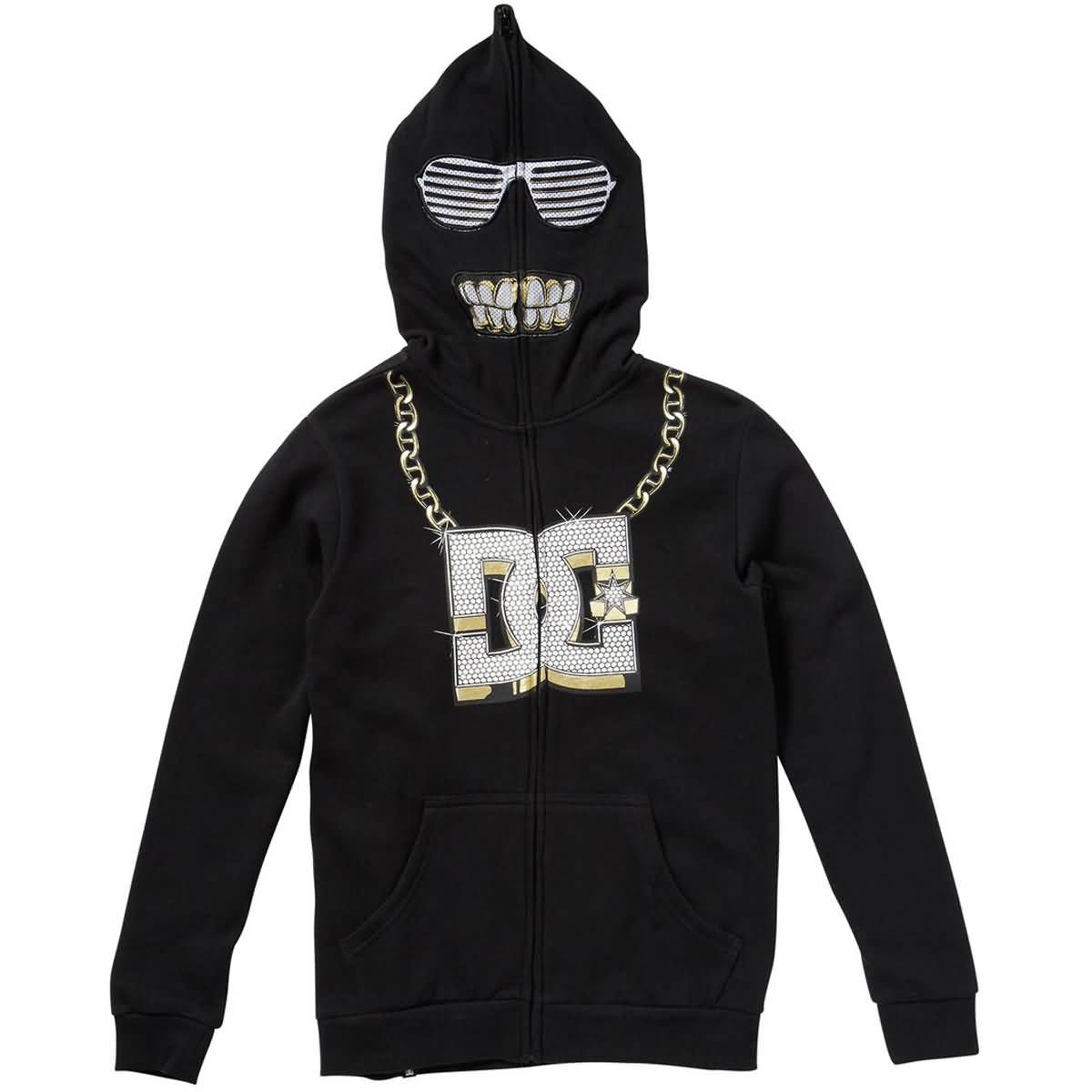 DC CRAY DCKD Kids Hoody Zip Sweatshirts  - Black