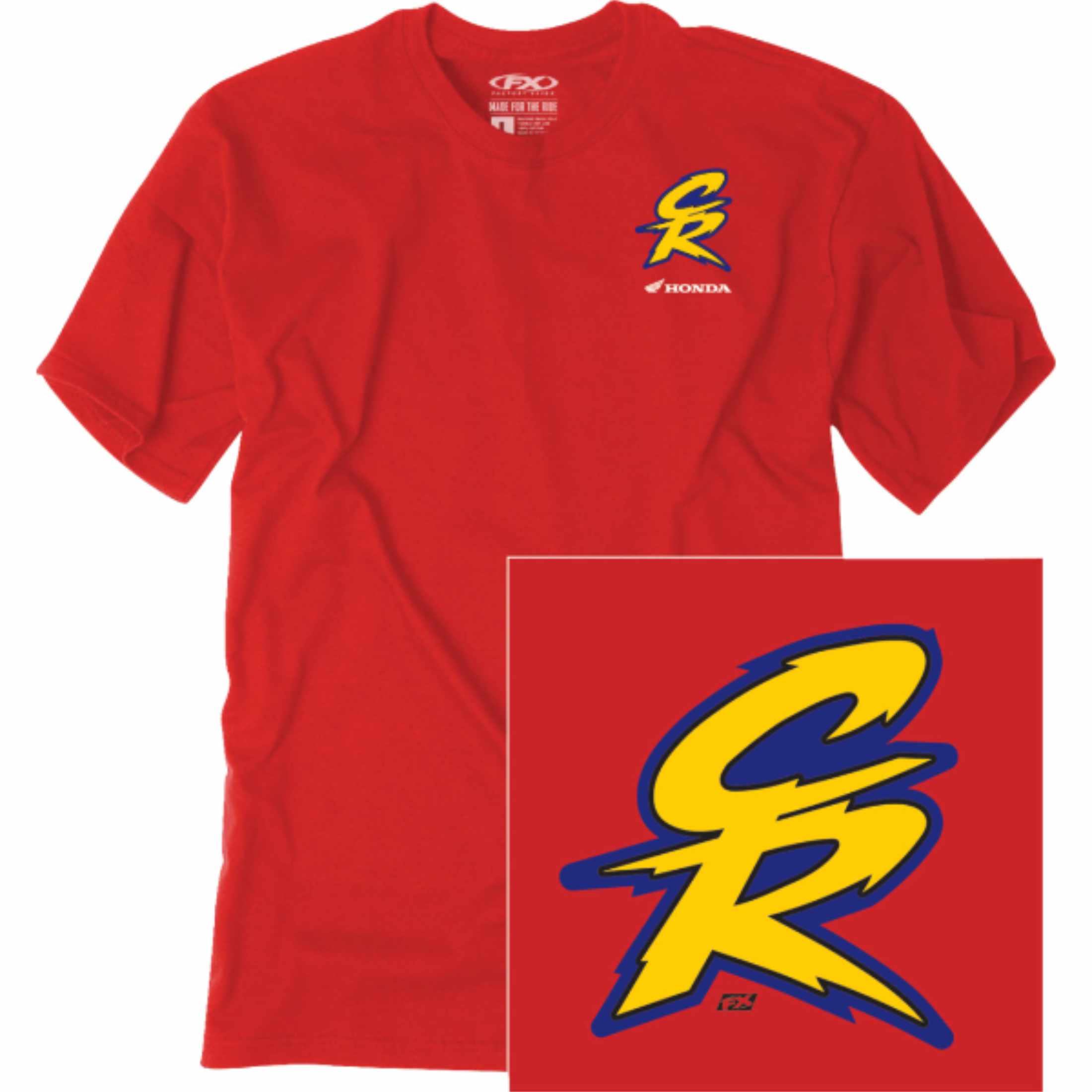 Factory Effex Honda Retro CR Men's Short-Sleeve Shirts-3030