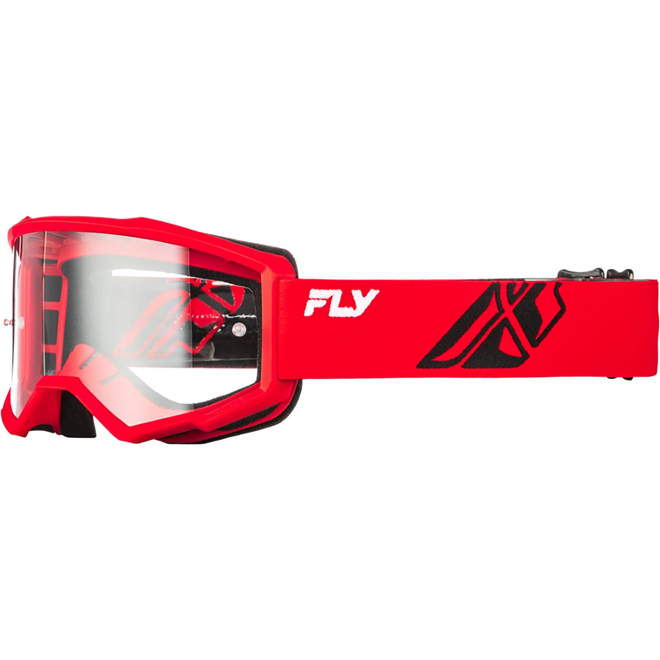 fly racing focus goggles Fly Racing Focus Goggles-Red/Black with Clear Lens, Youth