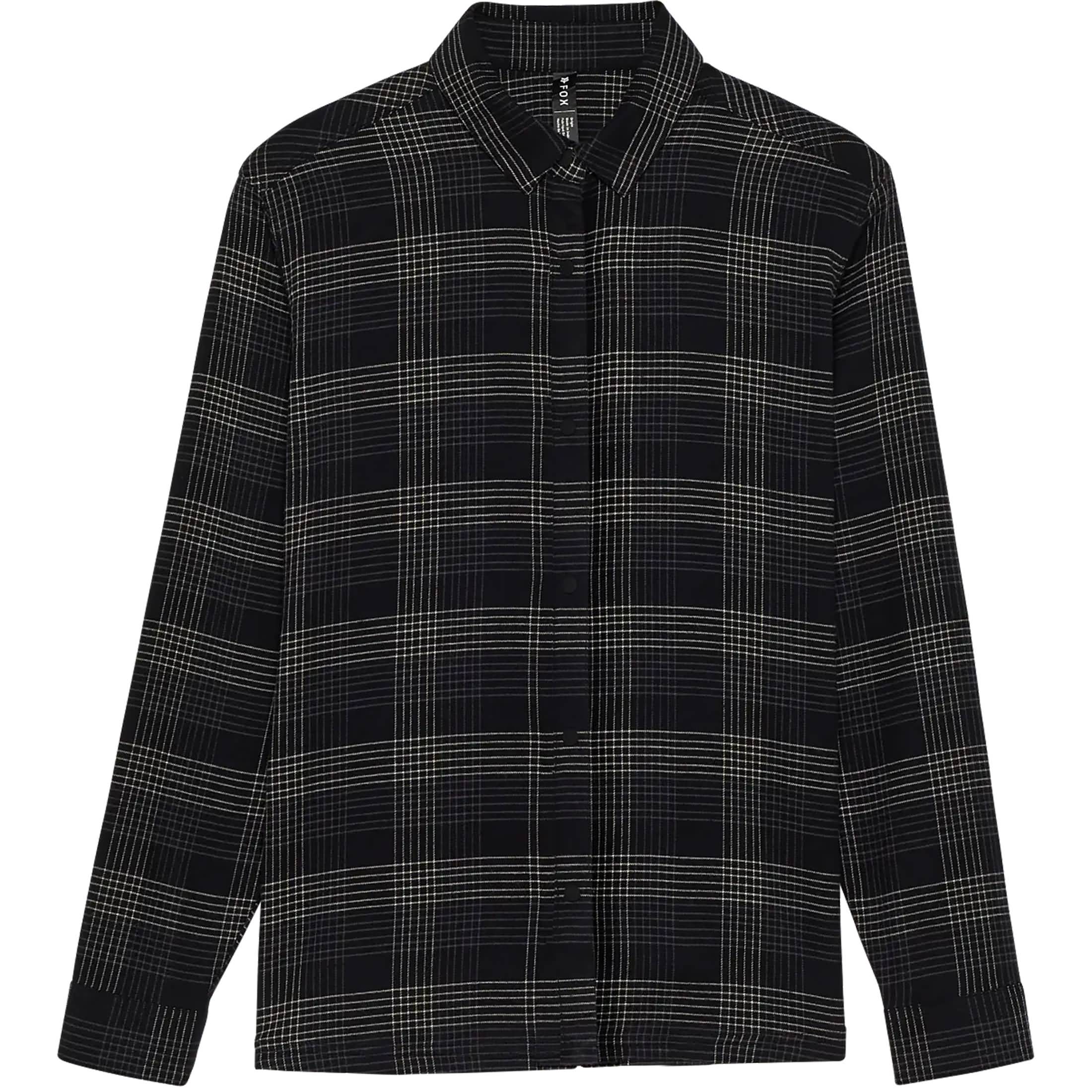 Fox Racing Survivalist Stretch Flannel 2023 Women's Button Up Long-Sleeve Shirts - Black